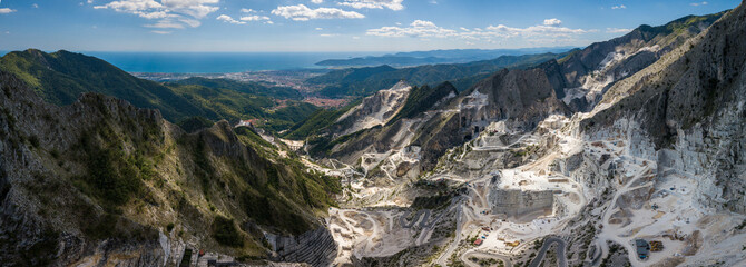 Carrara mountains. quarry - the place where Michealangelo sourced the marble for David, ...