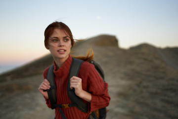 girl with backpack