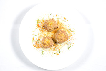 Meat rolls stuffed with cheese
