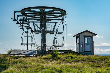 Lift - a technical structure in the highlands, designed to lift skiers and snowboarders to the...