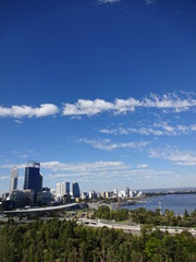 Fototapeta premium The view of downtown in Perth, Australia