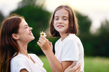 mother and daughter in the park