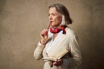 portrait of young woman with cigar