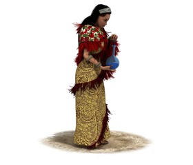 woman character, 3D rendering, illustration