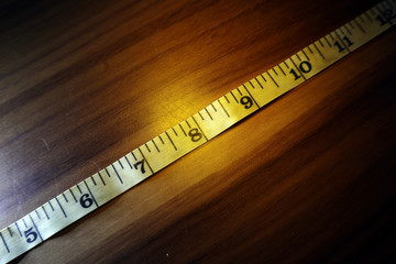 old tailor measuring tape
