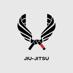 Brazilian Jiu-Jitsu belt wings. Vector illustration. © VARVART