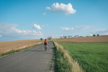 Fototapeta premium Riding in the most favourite places of Moravian karst, those valleys and green tunnels