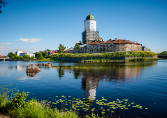 Vyborg Citadel is located on an island washed by the waters of the Gulf of Finland.