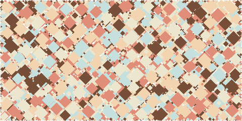 Fototapeta premium Abstract Generative Art color distributed squares polygons background illustration