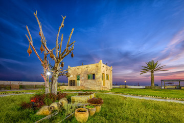 A beautiful view of Jasra park from Bahrain after sunset.