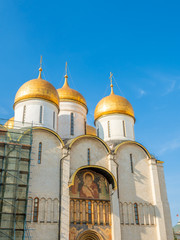 Dormition cathedral in Moscow, Russia
