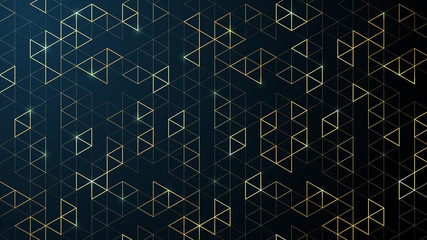 Geometric pattern with golden triangles.