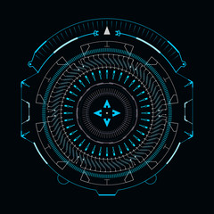 Digital circle for a futuristic interface.