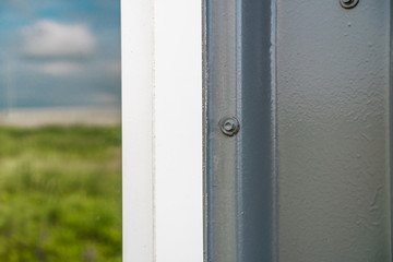 Established new white window sill indoors