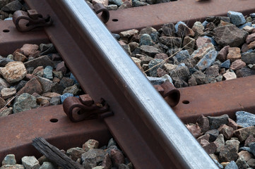 Kamarah Australia, close-up of rail line with metal bolts