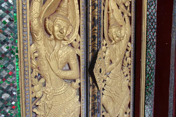 buddhist temple (Wat Xieng Mouane) in luang prabang (laos) 