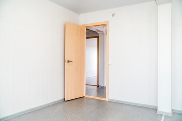 Light white empty office room with bright lighting