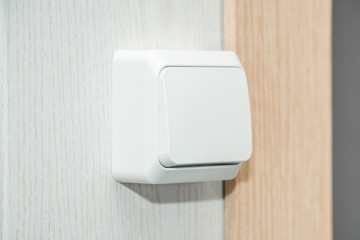The photo of the white electric switch