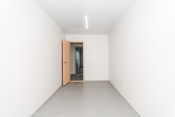 Light white empty office room with bright lighting