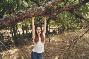 young woman in the park