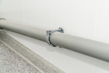 Photo of the established plastic pipes for water