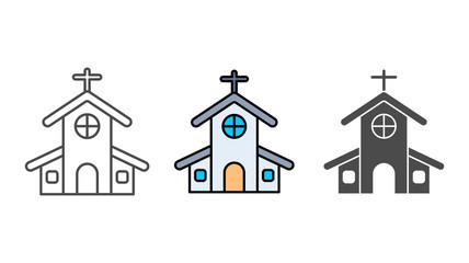 Church vector icon sign symbol