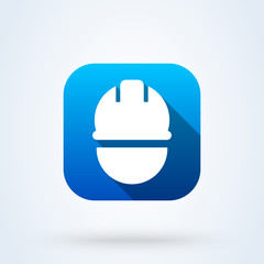 Construction worker. Simple vector modern icon design illustration