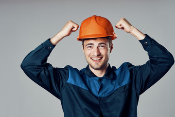 construction worker in a helmet