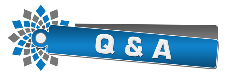 Q And A - Questions And Answers Blue Grey Circular Label 
