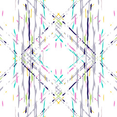 ikat seamless geometric pattern shibori