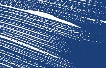 Grunge texture. Distress indigo rough trace. Extra