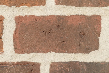 Backstein, rötliche Ziegelsteinmauer, Ziegelsteine, Hintergrund, Deutschland, Europa