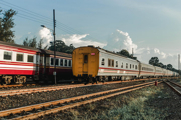 Obraz premium Rainy atmosphere of the train station