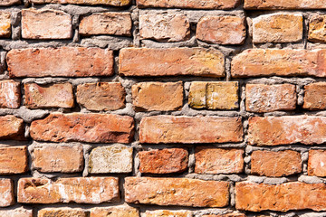 brick wall from weathered old stones, background