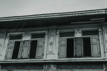 Rainy atmosphere of the train station