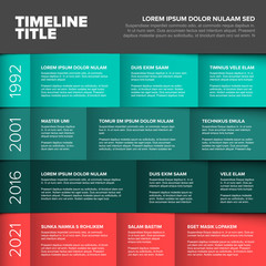 Vector multipurpose Infographic timeline table template