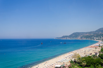  Alanya Coast in summer in Turkey.
