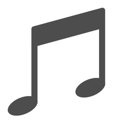 Musical note on a white background. Vector icon.