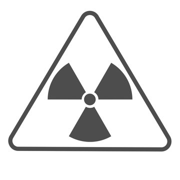 recommend clip art: Flat filled radiation icon. Vector icon.
