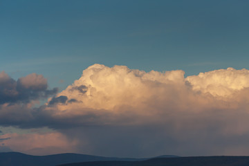White cumulus clouds