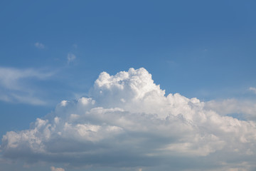 White cumulus clouds