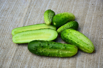  Fresh vegetables. Cucumbers. Food. natural