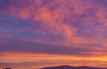 Dramatic sunrise sky.