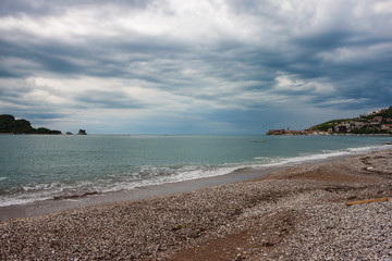 deserted beach of adriatic sea