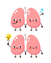 Cute lungs with question mark 