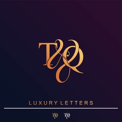 T & Q TQ logo initial vector mark. Initial letter T & Q TQ luxury art vector mark logo.