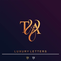 T & A TA logo initial vector mark. Initial letter T & A TA luxury art vector mark logo.