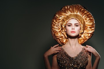 portrait of young woman with perfect skin of her face