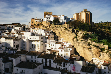 Obraz premium Scenic view of Setenil de las Bodegas, Andalusia