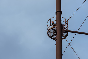 detail of roller coaster curves and steel frame